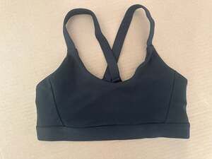 Soul by SoulCycle Black Shimmer Glitter Podium Crossover Sports Bra - Size M